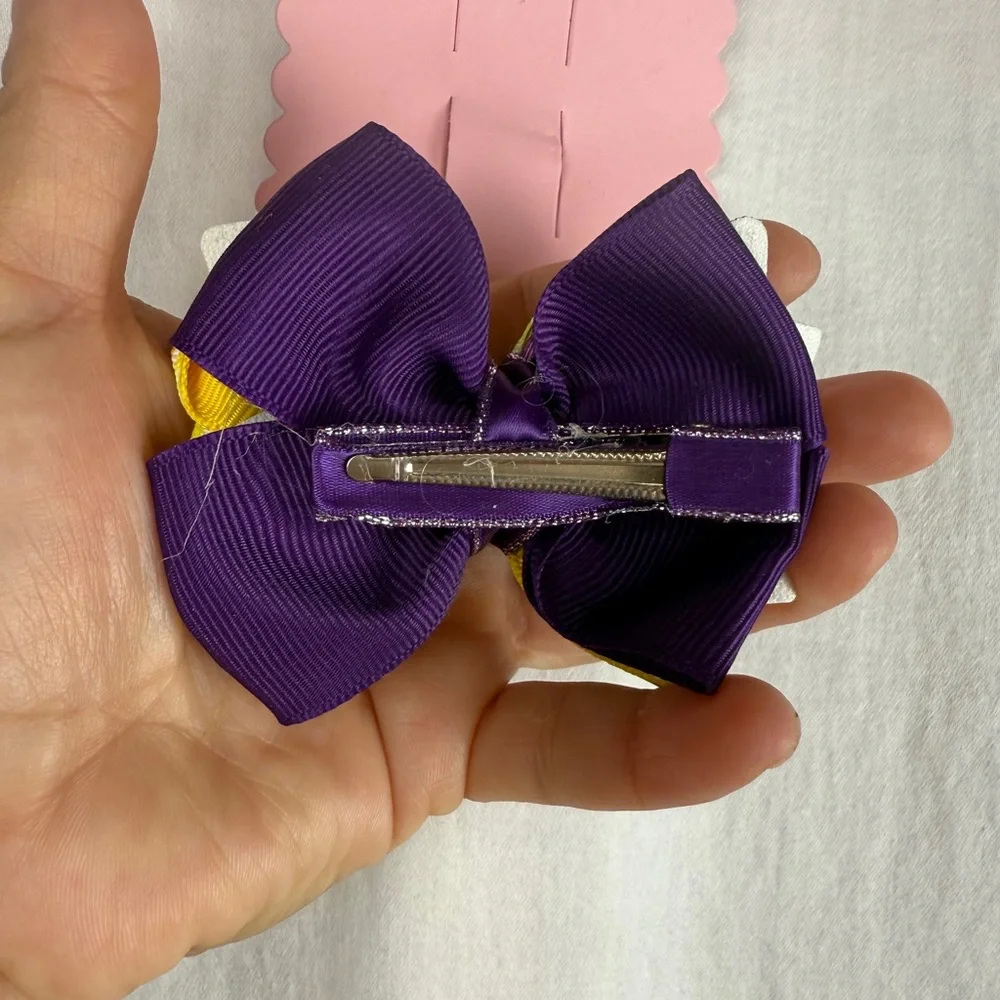 Handmade Halloween  Themed Hair Bows with Witch Hat